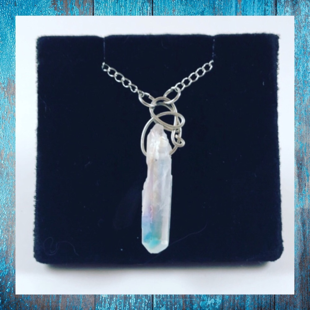 🦊Two for $25 ! genuine aura crystal boho necklace - Picture 2 of 8